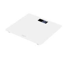 Adler AD 8157w bílá / Osobní váha / maximálně 150 kg / LCD / temperované sklo / 1x CR2032