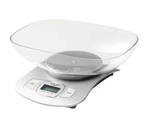 Adler AD 3137 stříbrná / Kuchyňská váha s miskou / 5 kg / LCD / TARE