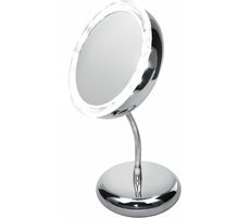 Adler AD 2159 stříbrná / Kosmetické zrcátko / LED / průměr 15 cm / 4x LR03
