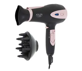 Adler AD 2248b černá / Fén na vlasy / ionizer / 2200 W / 3 teploty / 2 rychlosti / difuzér / Koncentrátor 