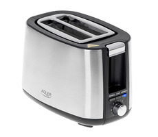 Adler AD 3214 stříbrná / Toaster / 900W / 2 toasty 
