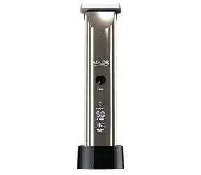Adler AD 2834 stříbrná / Zastřihovač vlasů / 2000 mAh baterie / LCD / 5 rychlostí