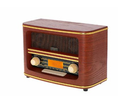 Adler AD 1187 hnědá / Retro rádio / FM / Bluetooth / AUX / Stereo / LCD / 2x5W