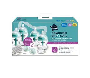Tommee Tippee Sada kojeneckých lahviček C2N ANTI-COLIC s kartáčem