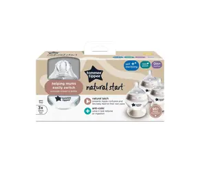 Tommee Tippee Natural Start samosterilizační kojenecká lahev s ANTI-COLIC savičkou, pomalý průtok, 150 ml, 0m+, 3 ks