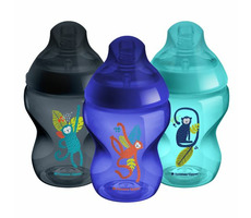 Tommee Tippee Kojenecká láhev C2N Jungle Blue 260ml 3ks / od 0 měsíců