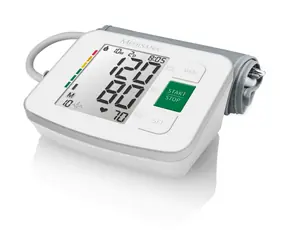 Medisana BU 512 tlakoměr na paži / LCD displej / paměť pro 2 osoby / 4x AA / detekce arytmie / stupnice WHO