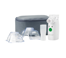 Medisana IN 525 ultrazvukový inhalátor / 2x AA / zásobník účinné látky 8 ml / 0.2 ml-min / pouzdro / příslušenství