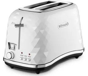 DeLonghi Brillante CTJ 2103.W bílá / topinkovač / 900 W / 2 sloty / 6 stupňů opečení / rozpékací mřížka