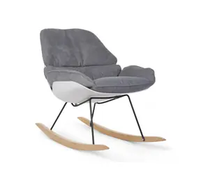 Childhome Houpací křeslo White Grey / 101 x 69 x 79 cm