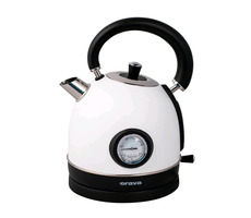 Orava Hiluxe 4 bílá / Rychlovarná konvice s analogovým teploměrem / 1850-2200W / 1.8 L / nerez