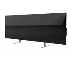 AENO GH2S černá / Infrapanelový ohřívač / 700W / místnost až 30 m2 / Termostat 0-40 °C / Wi-Fi / 1000x365x11 mm / IP44