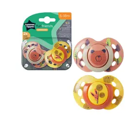 Tommee Tippee Šidítko C2N silikon Fun 2ks různé barvy | 6 - 18 měsíců