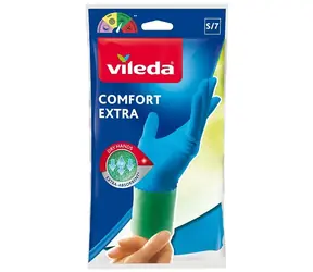Vileda Comfort Extra (velikost M) / Ochranné rukavice na úklid / protiskluzová úprava / 1 pár