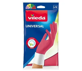 Vileda Universal (velikost L) / Ochranné rukavice na úklid / protiskluzová úprava / 1 pár