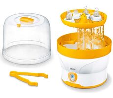Beurer BY 76 bílá / parní sterilizátor / digitální / 6 lahví + příslušenství za 7 min