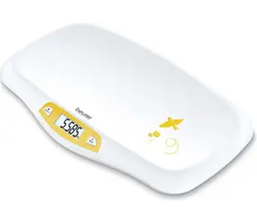 Beurer BY 80 bílá / dětská váha / LCD / 20 kg / TARA / HOLD / 1ks AA baterie