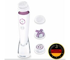 Beurer FC 95 bílá / čisticí kartáč pro každodenní péči / provoz 30 min / 4 nástavce / 3 rychlosti / Baterie