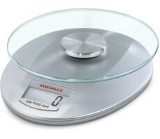 Soehnle Roma stříbrná / Digitální kuchyňská váha / max. 5 kg / funkce TARE / 2x 1.5 V