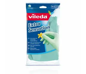 Vileda Extra Sensation (Velikost M) / Ochranné rukavice na úklid / protiskluzová úprava / 1 pár