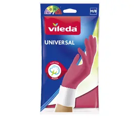 Vileda Universal (Velikost M) / Ochranné rukavice na úklid / protiskluzová úprava / 1 pár