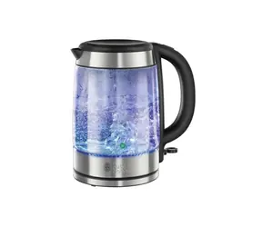 Russell Hobbs Glass 21600-57 stříbrná / Rychlovarná konvice / 2200W / 1.7L / průhledná