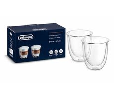 DeLonghi DLSC311 sklenice na cappuccino / 2ks / 270ml / termoskleničky / borosilikátové sklo