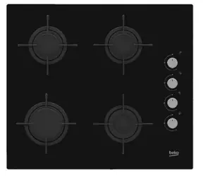 Beko HILG64120S černá / Plynová varná deska / 4 plotny 