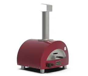 Alfa Forni Linea Moderno červená / Pec na pizzu / 500°C / 40 x 40 cm / na LPG