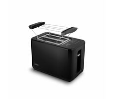 Lauben Toaster 900BC černá / Topinkovač / 900W / 2 plátky pečiva / 7 stupňů opečení / automatické vypnutí / doprodej