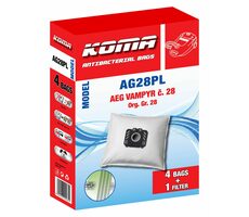 KOMA AG28PL Sáčky do vysavače AEG Vampyr č.28 plastovým čelem / 4ks