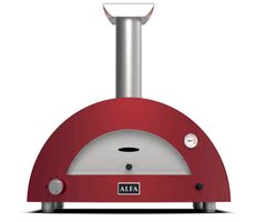 Alfa Forni Moderno 2 červená / Pec na pizzu / 500°C / 60 x 50 / na LPG a dřevo