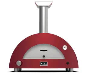 Alfa Forni Moderno 2 červená / Pec na pizzu / 500°C / 60 x 50 / na LPG a dřevo