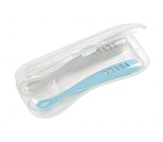 Beaba První lžička silikonová 2ks s pouzdrem Windy Blue