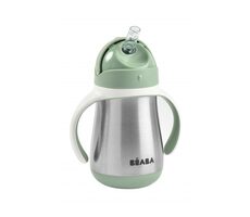 Beaba Hrnek termoizolační s brčkem nerez 250ml Sage Green