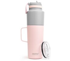Asobu Twin Pack Bottle with Mug Pink 0.9 L + 0.6 L / Termoláhev + hrnek / nerezová ocel