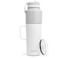 Asobu Twin Pack Bottle with Mug white 0.9 L + 0.6 L / Termoláhev + hrnek / nerezová ocel