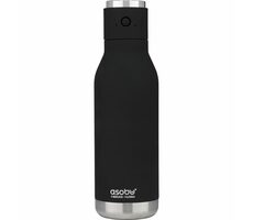Asobu Wireless Double Wall Speaker Bottle Black 0.5 L / Láhev s bezdrátovým reproduktorem / nerezová ocel