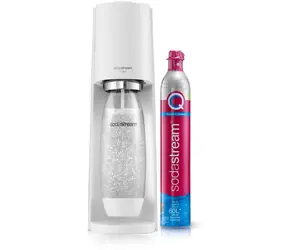 SodaStream Terra bílá / Výrobník sody / bez BPA / 1x láhev 1 L / 1x CO2 plyn
