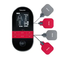 Beurer EM 59 černá / elektrostimulátor / 64 programů / TENS/EMS / 2 teploty / Li-Ion