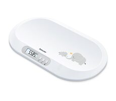 Beurer BY 90 bílá / dětská váha / LCD displej / nosnost 20 kg / mobilní aplikace