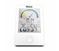 Mebus 11130 Thermo-Hygrometer bílá  / Vnitřní teploměr / Vnitřní vlhkoměr / 2 x AA