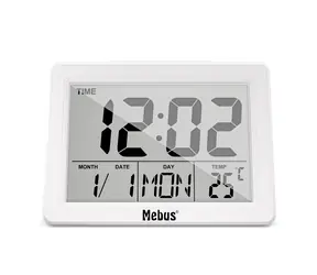 Mebus 25738 Quartz Alarm Clock / Budík / 3 x AAA
