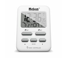 Mebus 25800 Radio alarm clock / Rádiem řízený budík / 2 x AAA 