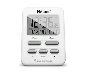 Mebus 25800 Radio alarm clock / Rádiem řízený budík / 2 x AAA 
