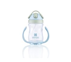 KikkaBoo Hrnek se silikonovým brčkem 300ml 12m+ Blue