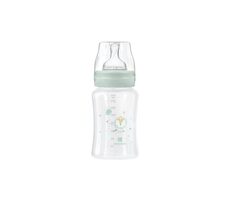 KikkaBoo Kojenecká láhev 240ml 3m+ Jungle King Mint