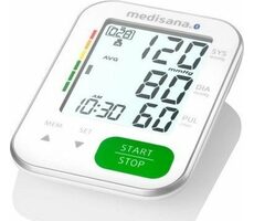 Medisana BU 570 tlakoměr na paži bílá / LCD displej / paměť pro 2 osoby / 4x AAA / detekce arytmie / Bluetooth