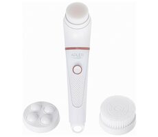 Adler AD 2178 bílá / Masážní přístroj / na čištění obličeje / 3 vyměnitelné nástavce / baterie 2 x AAA 1.5V