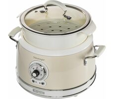 Ariete 2904 Vintage béžová / Parní hrnec / 700W / 2 nádoby / 1.8 l nádoba na vodu 